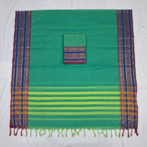 premium kanchi cotton [ 2 pc set ] dark green